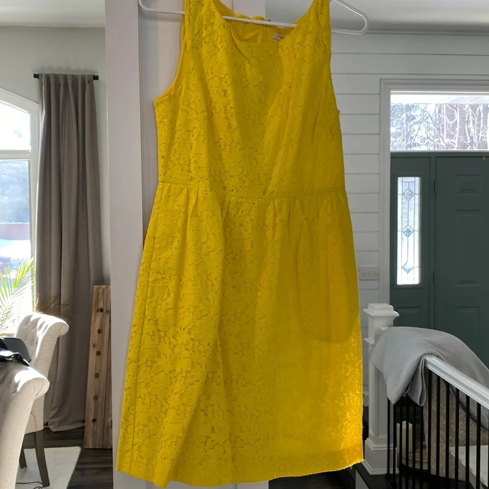 J Crew womens yellow dress sz 6 - Picture 1 of 5